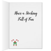 Teddy Bear Stocking Greeting Card (Inside (Right))