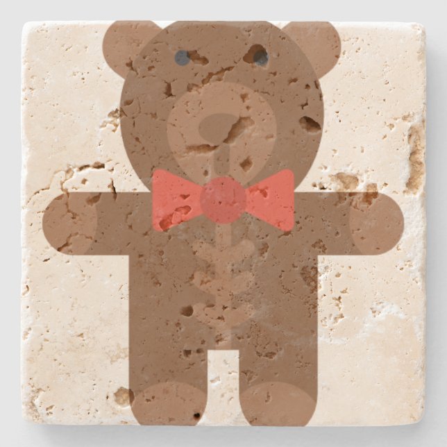 teddy bear stone coaster (Front)