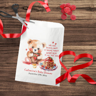 Teddy Bear Strawberry Pancake Brunch Baby Shower  Favor Bag