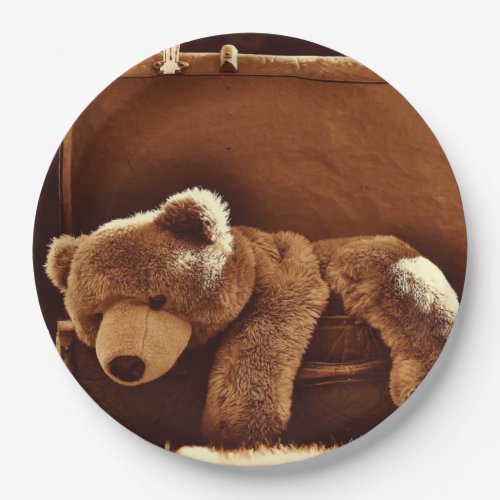 Teddy Bear Suitcase Disposable Paper Plates