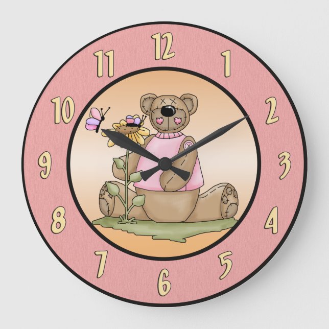 Teddy Bear Summer Wall Clock (Front)