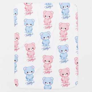 Teddy Bear Sweet Childhood Baby Blanket