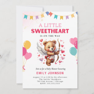 Teddy Bear Sweetheart Baby Shower Invitation