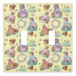 Teddy Bear Tea Time Yellow Light Switch Cover at Zazzle