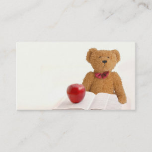 Teddy bear teacher business card