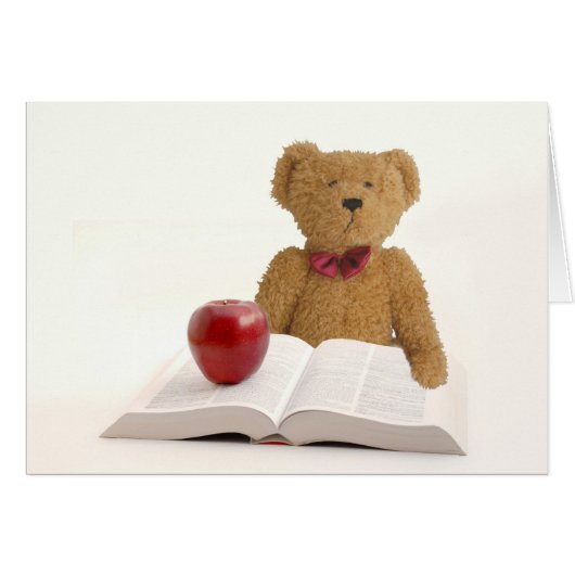 Teddy bear teacher cards (Front Horizontal)
