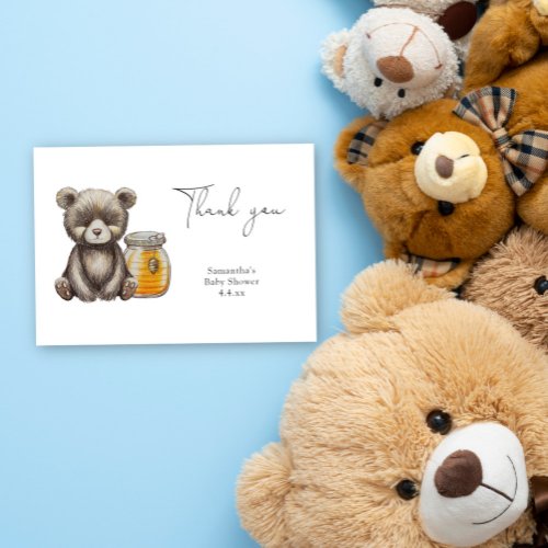 Teddy bear thank you baby shower