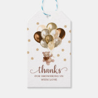 Teddy Bear Thank You Baby Shower Favors Gift Tags