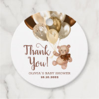 Teddy Bear Thank You Baby Shower Favors Gift Tags