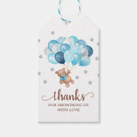 Teddy Bear Thank You Baby Shower Favors Gift Tags