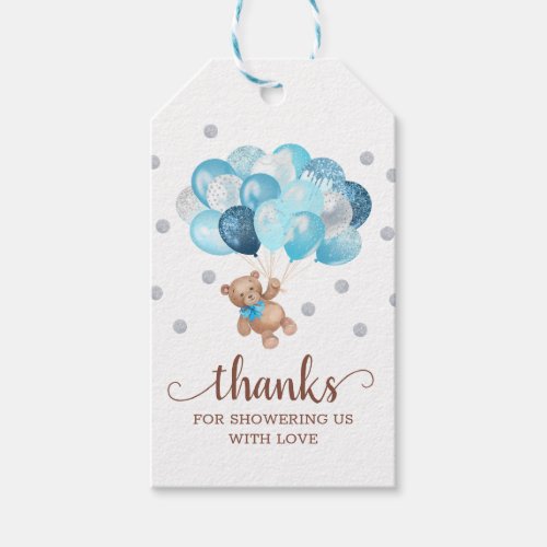 Teddy Bear Thank You Baby Shower Favors Gift Tags