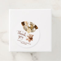 Teddy Bear Thank You Baby Shower Favors Gift Tags