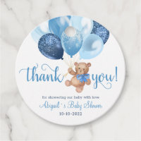 Teddy Bear Thank You Baby Shower Favors Gift Tags