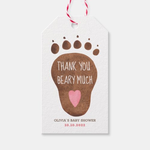 Teddy Bear Thank You Beary Much Baby Shower Gift T Gift Tags