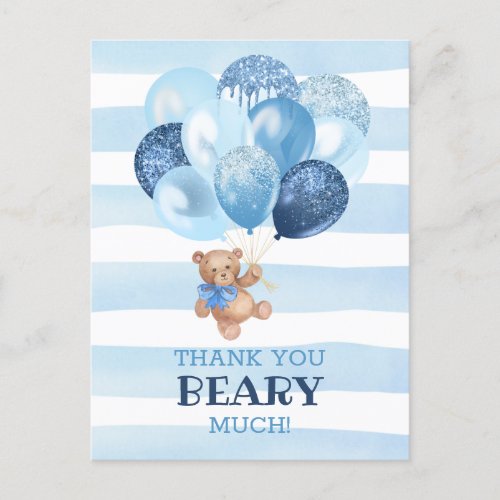 Teddy Bear Thank You Beary Much Postcard