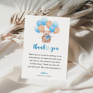 Teddy Bear Thank You Custom card