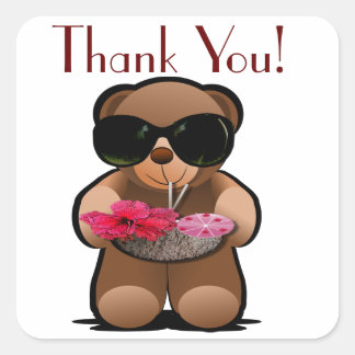 Teddy Bear Thank You Label