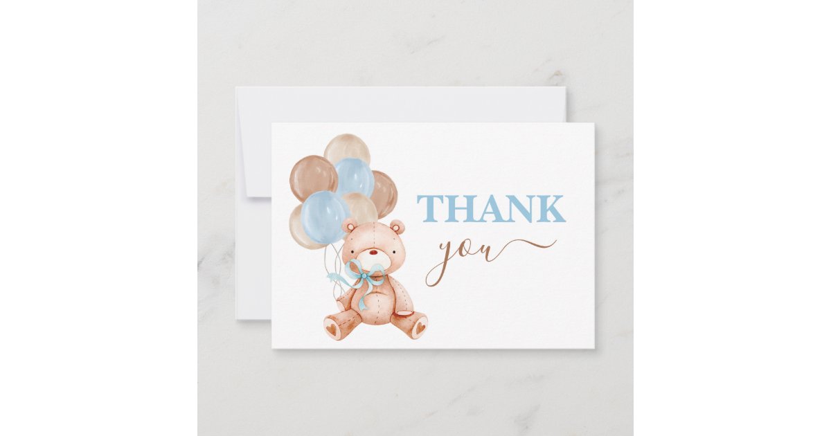 Teddy Bear thank you Note Card | Zazzle