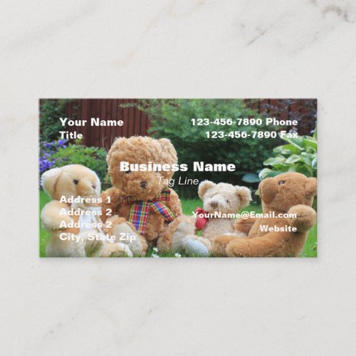 Teddy Bear Theme Business Card HAMbyWhiteGlove 
