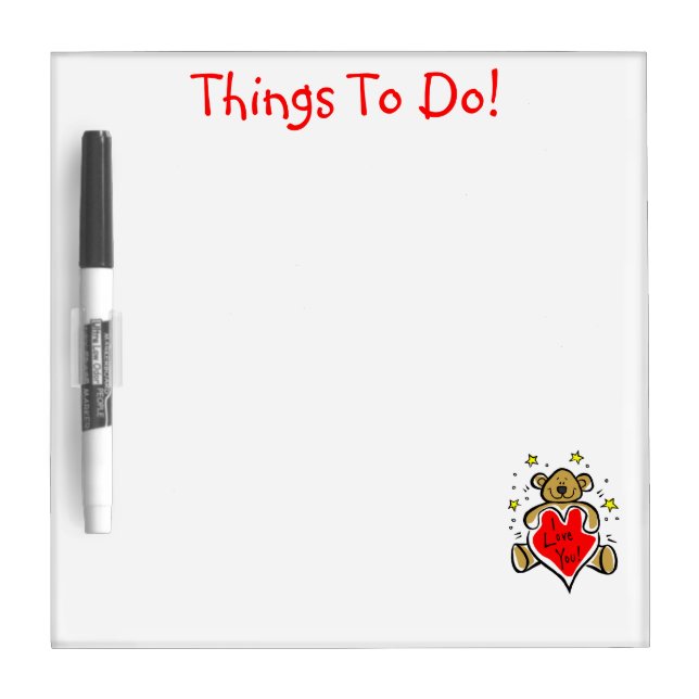 Teddy Bear Things to Do Magnet Board (Front)
