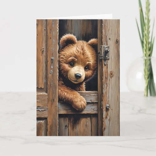 Teddy Bear Thinking Of You Card