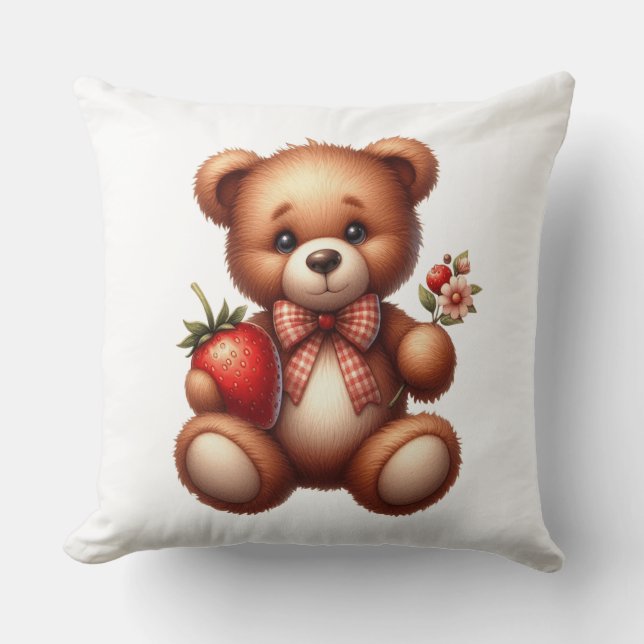 Teddy bear throw pillow (Front)