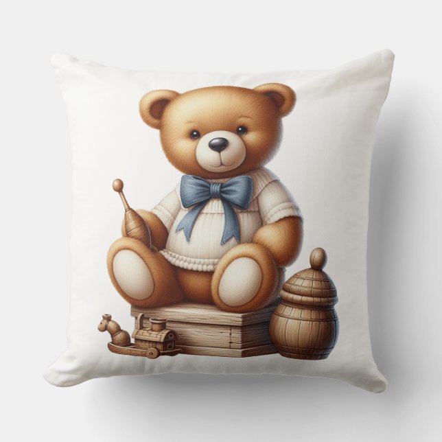 Teddy bear throw pillow (Front)