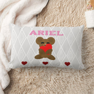 Teddy Bear 🐻💗 Throw Pillow-Personalize Lumbar Pillow