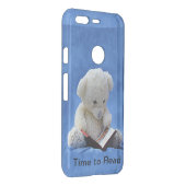 Teddy Bear Time to Read Blue Stuffed Animal Uncommon Google Pixel Case (Back/Right)