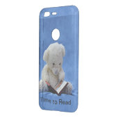 Teddy Bear Time to Read Blue Stuffed Animal Uncommon Google Pixel Case (Back/Left)