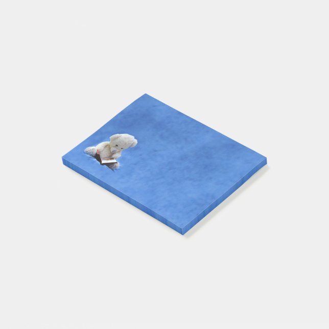 Teddy Bear Time to Read Post-it Notes 4 x 3, ZKOA (Angled)