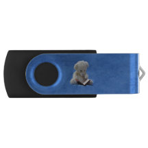 Teddy Bear Time to Read USB Swivel Flash Drive