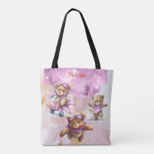 Teddy bear tote bag