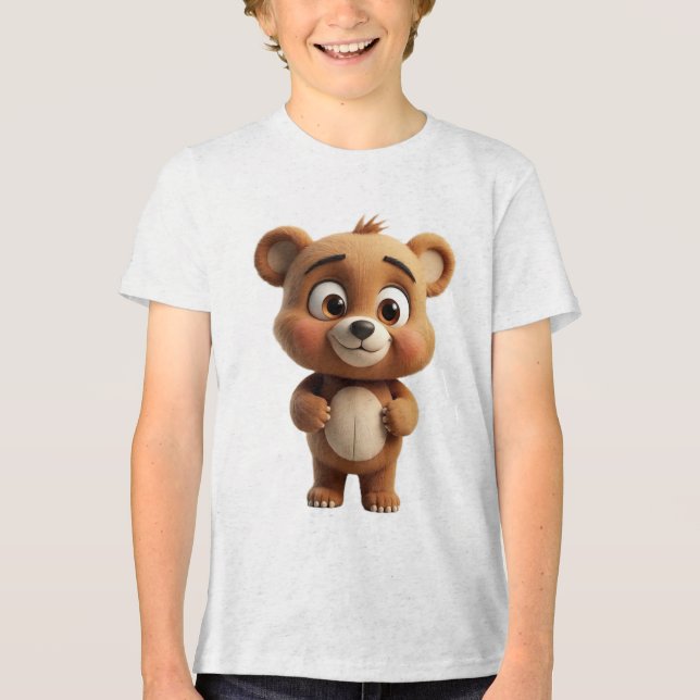 teddy bear Tri-Blend shirt (Front)