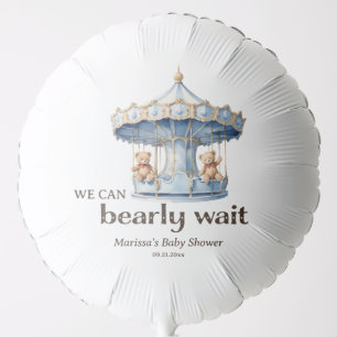 Teddy Bear Twin Boys Baby Shower Balloon