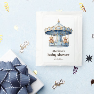 Teddy Bear Twin Boys Baby Shower Drink Mix