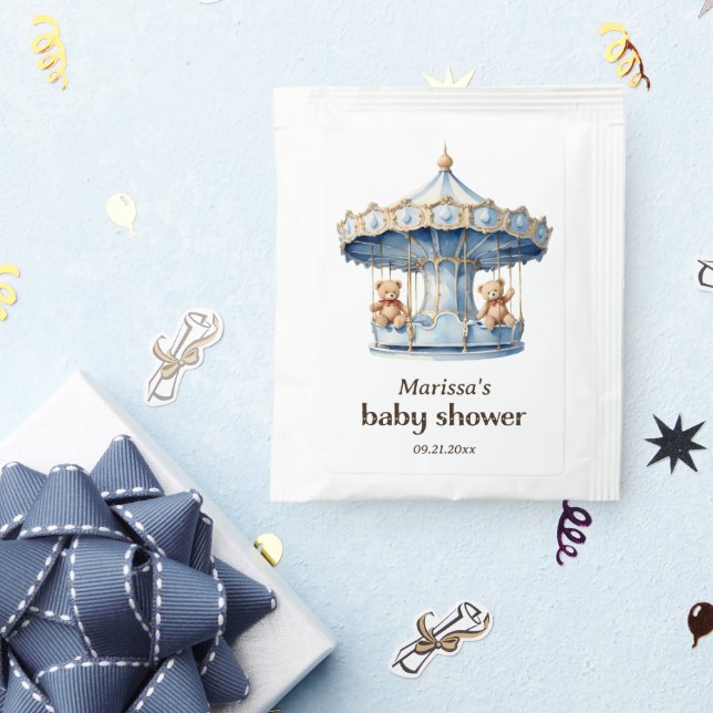 Teddy Bear Twin Boys Baby Shower Drink Mix (Packets)