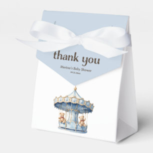 Teddy Bear Twin Boys Baby Shower Favor Box