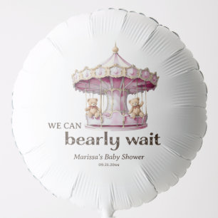 Teddy Bear Twin Girls Baby Shower Balloon