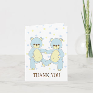 Teddy Bear Twins Thank You Notecard