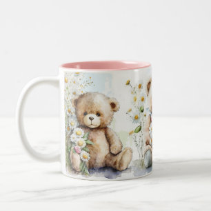Teddy bear Two-Tone coffee mug