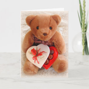 Teddy Bear Valentine Card--Love You Beary Much Holiday Card