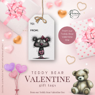 Teddy Bear Valentine Gift Tags