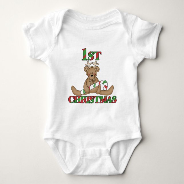 Teddy Bear Very 1st Christmas Tshirts and Gifts (Front)