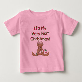 Teddy Bear Very First Christmas  Baby T-Shirt