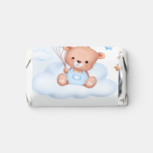 Teddy Bear Watercolor Boy Baby Shower Favor Bags