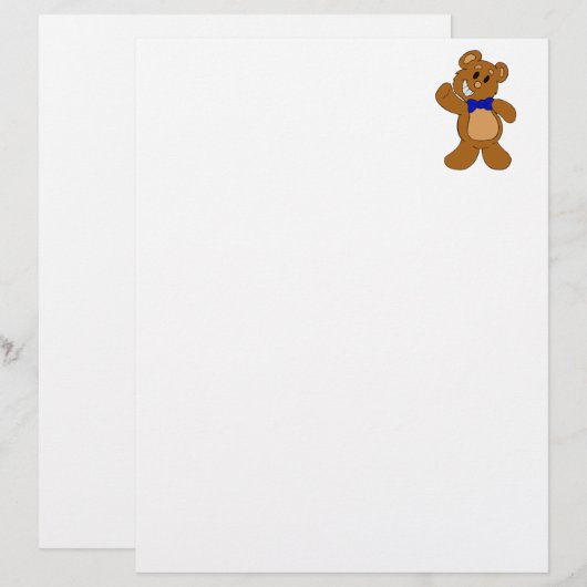 Teddy Bear Waving (Front/Back)