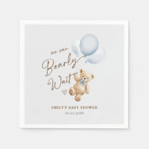 Teddy Bear We Can Bearly Wait Baby Boy Shower