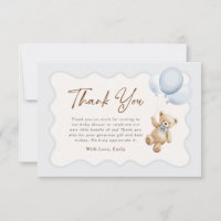 Teddy Bear We Can Bearly Wait Baby Boy Shower