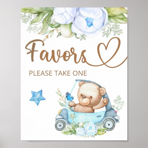 Teddy bear we can bearly wait baby Favors sign